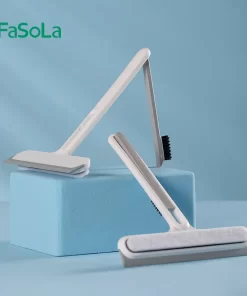 Alternative view of Shower Glass Door Squeegee with Sponge and Crevice Brush